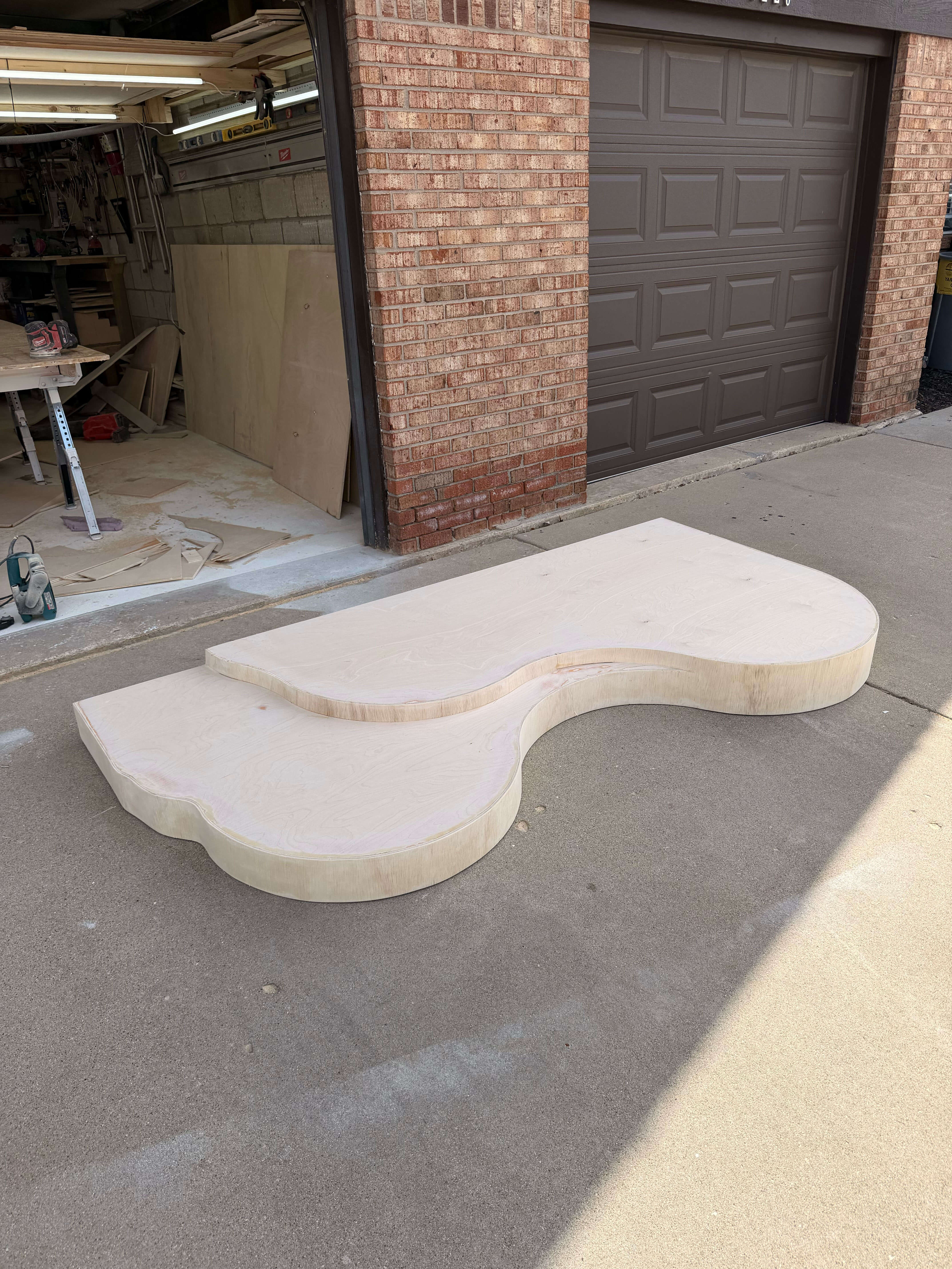 Cloudy moon stage platform
